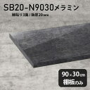 棚板 メラミン樹脂化粧合板 棚板のみ 幅90cm 奥行き30cm DIY 棚 おしゃれ 高級感 シンプル 板厚20mm クローゼット棚 メラミン 板 ラグジュアリー 木製 壁面棚 プレミアム 天板にも インテリア 日本製 北欧 SB20-N9030 BP ★(3)