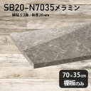 棚板 メラミン樹脂化粧合板 棚板のみ 幅70cm 奥行き35cm おしゃれ 高級感 シンプル DIY 棚 板厚20mm クローゼット棚 ラグジュアリー 木製 壁面棚 プレミアム 天板にも インテリア 日本製 北欧 SB20-N7035 GS ★