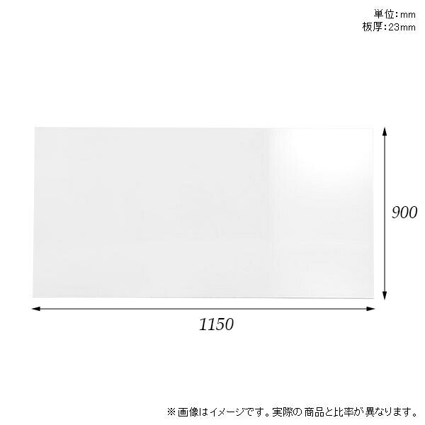 天板 天板のみ 板だけ 机 メラミン 白 鏡面 ワークデスク 長方形 DIY 115cm リモート 在宅 テーブル 北欧 センターテーブル 高級感 日本製 CT-RG11590 nail □ [2]