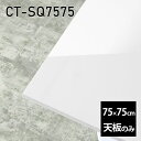 天板 天板のみ 板だけ 机 メラミン ホワイト 鏡面 パソコンデスク ワークデスク 75cm DIY 正方形 リモートワーク 在宅勤務 作業台 テレワーク テーブルトップ 学習机 勉強机 センターテーブル コーヒーテーブル カフェテーブル 高級感 日本製 CT-SQ7575 nail 《