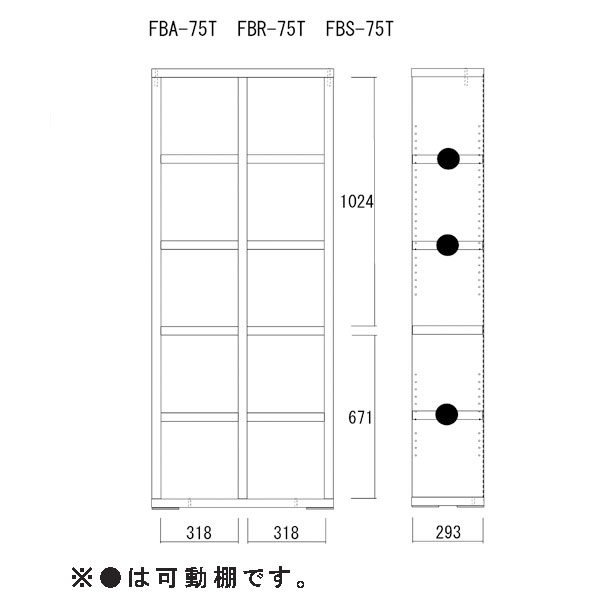 本棚 完成品 書棚 木製 A4 ナチュラル 約奥行30 壁面収納 FB-75T ディスプレイラック オフィスファミリータイプ 子供 多目的ラック ハイタイプ ラチス ウォールシェルフ おしゃれ 高さ180 コミック 2列 シェルフ モデルルーム 日本製 キッズ ブックシェルフ 通販 [2]