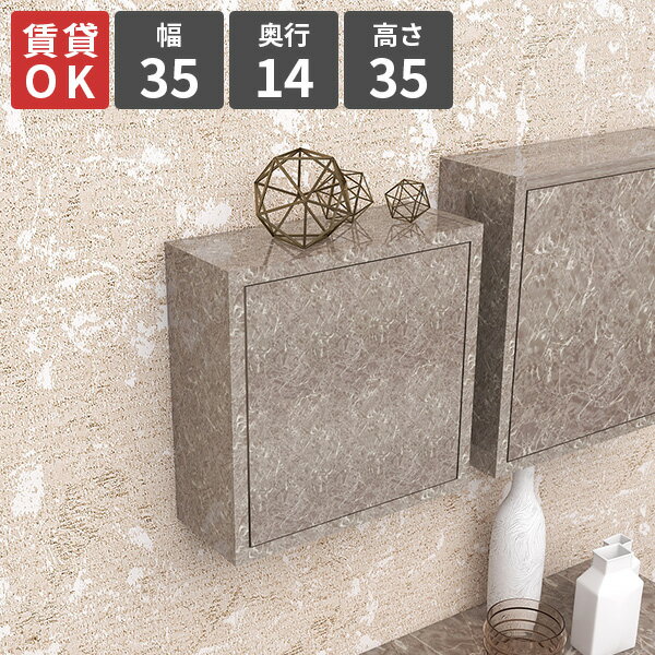 シンプル ウォールラック 壁掛けラック ボックス ディスプレイ ウォールシェルフ 扉付き グレー 壁面ラ..