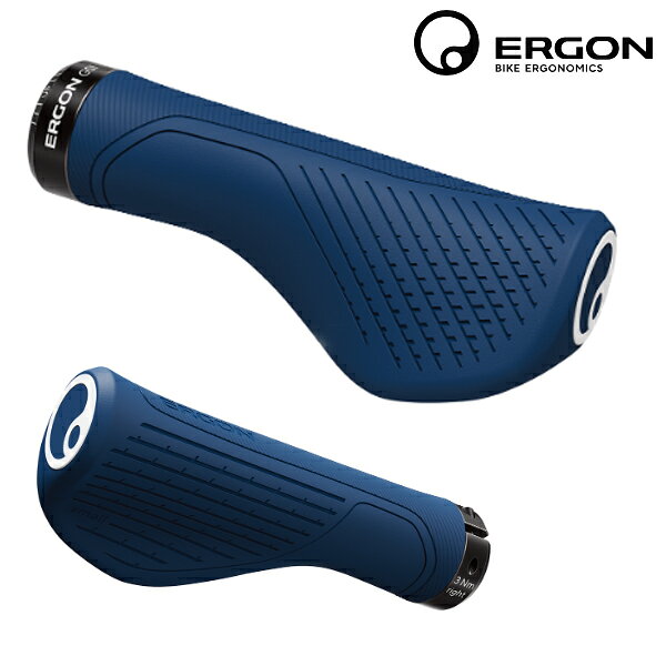 ERGON エルゴン グリップ GS1 Evo S ロング/ロング ナイトライド ブルー 自転車 グリップ