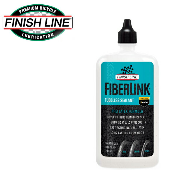 FINISH LINE フィニッシュ ライン TOS14800 ファイバーリンク チューブレス シーラント 240ml ボトル 自転車 チューブレス