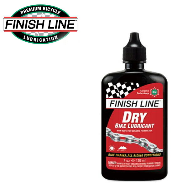 【商品説明】 FINISH LINE フィニッシュ ライン ドライ バイク ルブリカント 120ml ボトル 自転車 チェーン オイル Dry Bike Lubricant ドライ バイク ルブリカント ドライ バイク ルブリカントは使い勝手が良く、オンロード/オフロードどちらにも適したドライタイプ潤滑剤です。 埃や砂塵などが付着しにくいので、様々な条件下で優れた潤滑性を発揮します。 チェーンだけでなく、変速機の可動部やインナーケーブル、ブレーキ／シフターの可動部にも使用可能。 120ml ボトル 【仕様】 【掲載情報】 当ショップは実店舗とメーカー在庫を共有しております。 掲載商品は、一部を除きお客様からのご注文を頂いた後でのお取り寄せとなっております。 ショッピングでの記載商品は確実に、在庫がある事をお約束するものではありませんのでご了承くださいませ。