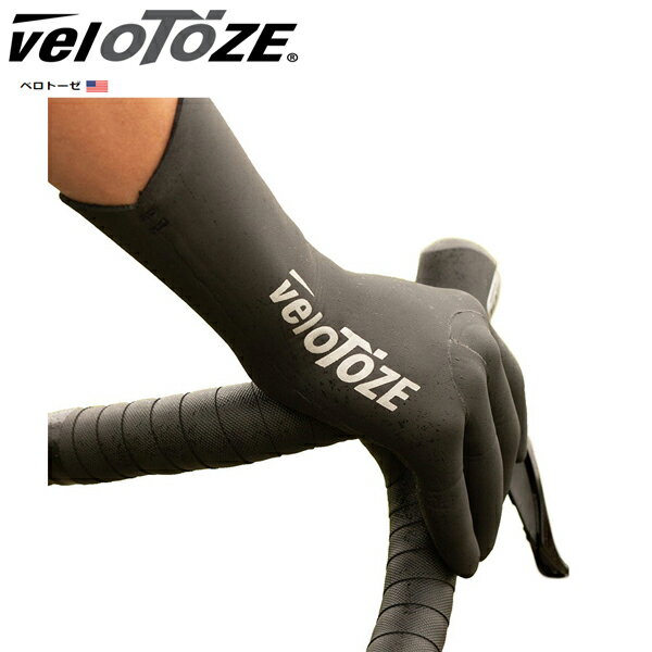 Velotoze ヴェロトーゼ ウォータープルーフ サイクリンググローブ ブラック