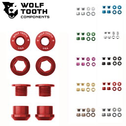 Wolf Tooth ウルフトゥース コンポーネンツ Set of 4 Chainring Bolts+Nuts for 1X - 4 pcs. black 6mm