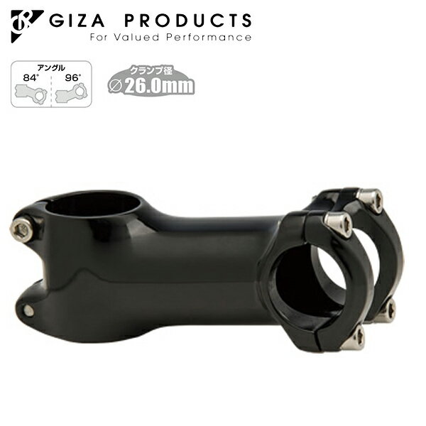 GIZA PRODUCTS ギザ プロダクツ MS-28 アヘッドステム 26.0 100mm/84°BLK HBN10605 ステム