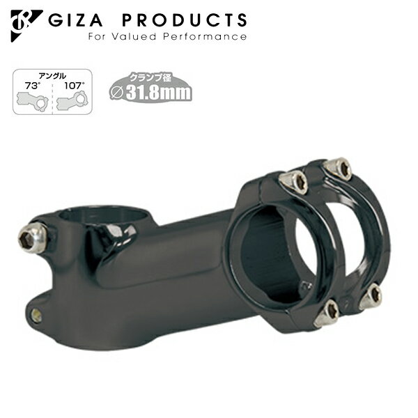 GIZA PRODUCTS ギザ プロダクツ MS-308A アヘッドステム 60mm 73/107°BLK HBN12406 ステム