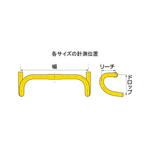 GIZA PRODUCTS ギザ プロダクツ HB-CR22 ドロップバー 380mm BLKHBR19600 自転車 ...