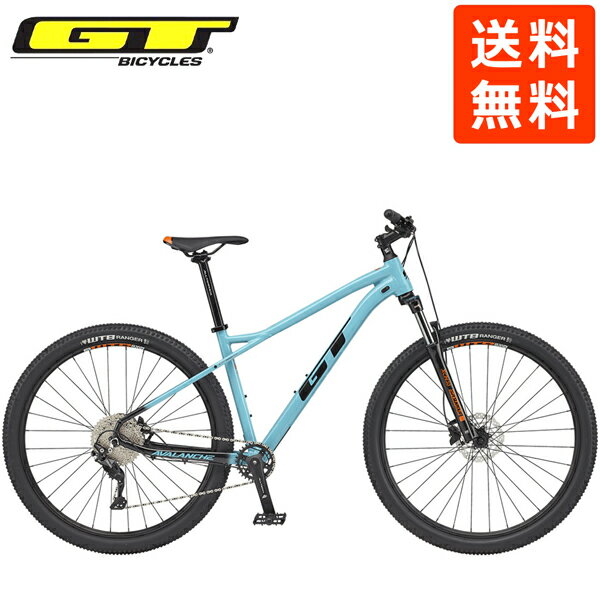 【商品説明】 2022 GT マウンテンバイク AVALANCHE COMP V2 27.5 （アバランチェ コンプ V2） MTB マウンテンバイク 自転車 送料無料 AVALANCHE COMP V2（アバランチェ　コンプ V2） GTマウンテンバイクのミドルエンドシリーズのAVALANCE(アヴァランチェ)シリーズは、すべてのフレームをBOOST 141mmエンドにすることにより セミファットバイクとしてラインアップしていたパンテラと同じ2.8のセミファットタイヤ飲み込むクリアランスを実現し 29インチや27.5インチに大径化したことで剛性を確保することが難しくなっているホイールも、ハブのワイド化により構造体として高剛性化を達成している。 27.5インチと29インチの特徴 27.5インチ-山遊びでのコーナーリングやコントロール性重視なら27.5インチがおすすめですね。 29インチ-長距離ライディングや悪路での安定性重視なら29インチがおすすめですね。 【仕様】 サイズ【27.5″】XS(360)、S(400)、M(440)、L(480) 重量【27.5″】14.23Kg(Mサイズ） フレーム GT 6061 T6 アルミニウム、Triple Triangle フローティングシートステー、インターナルケーブルルーティング、 ドロッパーポストルーティング、Boost 141 鍛造ドロップアウト、ゼロスタック 1 1/8- 1.5 ヘッド フォーク SR SUNTOUR XCM30-LO ヘッドセット セミインテグレーテッド、シールド カートリッジ、テーパー ステム GT All Terra、6061アルミニウム、31.8mm、8°　75mm（M） ハンドルバー GT All Terra アルミニウム ライザー、25mm ライズ、8°スウィープ、6°ライズ、720mm 幅 シフター Microshift SL-M850-R、10スピード フロントディレーラー ? リアディレーラー Microshift XLE クランク Prowheel Charm、30T　175mm(S),175mm（L） BB カートリッジ、スクエアテーパー、73mm チェーン KMC X10, 10-speed スプロケット Microshift CS-H103、11-42T、10スピード ブレーキレバー Tectro M275 ブレーキ Tektro HD-M275 油圧ディスク、TR160-35 160mmローター サドル GT MTB シートポスト GT All Terra、アルミニウム、30.9mm リム/ホイール WTB SX19、32H、フレンチバルブ ハブ Formula、（F）CD-120、QR×100、（R）CSG-1704、QR×141 タイヤ WTB Ranger Comp、27.5 x 2.25、DNA Compound アクセサリー GT Slim Line フラットペダル 【掲載情報】 当ショップは実店舗とメーカー在庫を共有しております。 掲載商品は、一部を除きお客様からのご注文を頂いた後でのお取り寄せとなっております。 ショッピングでの記載商品は確実に、在庫がある事をお約束するものではありませんのでご了承くださいませ。