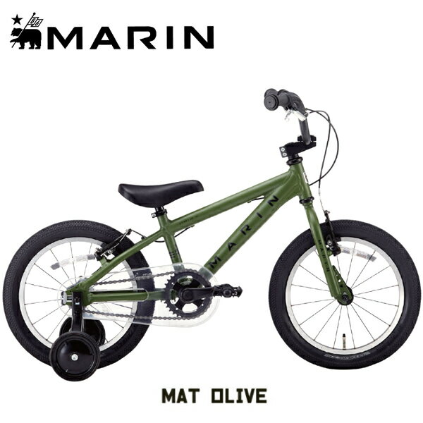 【商品説明】 MARIN DONKY Jr16 マリン ドンキー ジュニア 自転車 キッズ 16インチ 初めて自転車に乗るお子様の為に開発した16インチバイク。 開発者の子供(3歳)でテスト、一番長く乗ったフレーム設計、パーツを使用しています。 軽量でペダリングも軽くどんな場所でも行ってみたくなる自転車です。 補助輪、標準装備ですので始めての自転車でも安心して乗る事ができます。 乗ったお子様が“最高の笑顔を見せてくれる”事だけを考えて作りました。 大きい自転車に乗り換えの時は、ご自宅に飾って頂けるデザインにしております。 【仕様】 COLOR 8 COLOR 2 COLOR (LIMITED COLOR) SIZE 16inch 適正身長 95cm-115cm 股下 48cm ＊＊サドル1番下から地面まで ＊詳しいサイズに関しましては「股下サイズ」をクリックお願いします。 ＊お子様の成長具合で変わりますので、車体をまたいでご購入頂く事をオススメいたします。 WEIGHT 7.9kg ＊ペダル無しの場合 ＊補助輪無しの場合 付属品 ＊補助輪 標準装備 ＊MARINコットンバック 標準装備 【掲載情報】 当ショップは実店舗とメーカー在庫を共有しております。 掲載商品は、一部を除きお客様からのご注文を頂いた後でのお取り寄せとなっております。 ショッピングでの記載商品は確実に、在庫がある事をお約束するものではありませんのでご了承くださいませ。【BRAND】