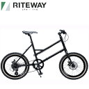 RITEWAY (ライトウェイ) GLACIER (グレイシア) マットブラック ブロック仕様 ミニベロ 自転車