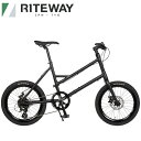 RITEWAY (ライトウェイ) GLACIER (グレイシア) マットブラック ミニベロ 自転車