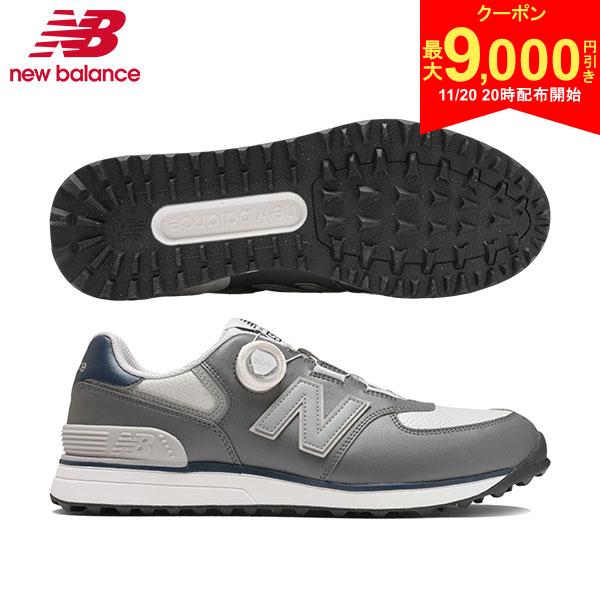 【20日20時開始!最大9,000円引きクーポン!】ニューバランス ゴルフ UG574BJ4 スパイクレス ゴルフシューズ グレー×ネイビー