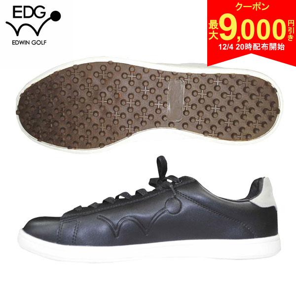 【4日20時開始!最大9,000円引きクーポン！】【送料無料】エドウィン ゴルフ EDSH-3774 スパイクレス ゴルフシューズ ブラック