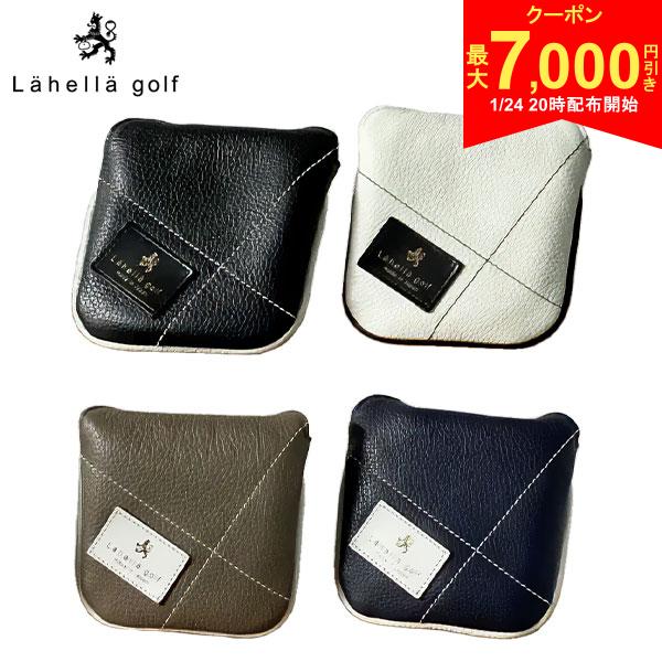 【24日20時開始!最大7,000円引きクーポン！】【送料無料】ラヘラ ゴルフ ランダムステッチ L-595 レザー ネオマレット型 パターカバー