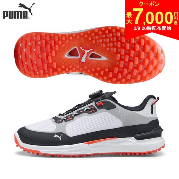 【9日20時開始!最大7,000円引きクーポン！】プーマ 310724 イグナイト エレベート X ディスク スパイクレス ゴルフシューズ プーマホワイト×プーマブラック(01)