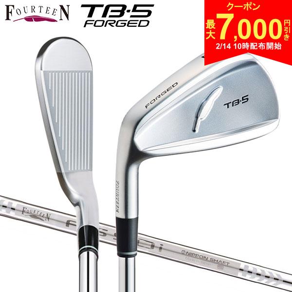 【14日10時開始!最大7,000円引きクーポン！】【レフティー/左用】フォーティーン TB-5 フォージド アイアン単品(#5) FS-90i スチールシャフト