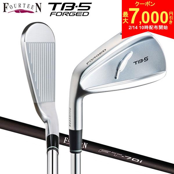 【14日10時開始!最大7,000円引きクーポン！】【レフティー/左用】フォーティーン TB-5 フォージド アイアン単品(#5) FT-70i カーボンシャフト