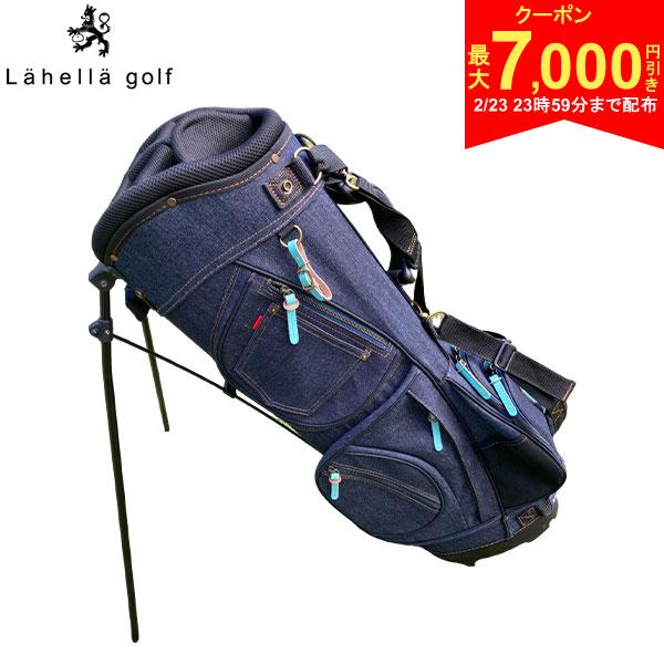 【23日23時59分まで配布!最大7,000円引きクーポン！】【限定カラー】ラヘラ ゴルフ L-510 デニム スタンド キャディバッグ シャインブルー