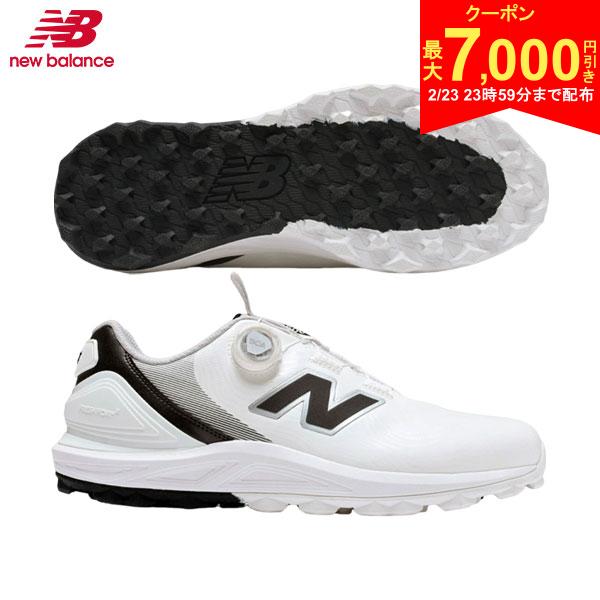 【23日23時59分まで配布!最大7,000円引きクーポン！】ニューバランスゴルフ フレッシュフォーム X2500 V5 SL ボア UG2500B スパイクレス ゴルフシューズ ホワイト×ブラック