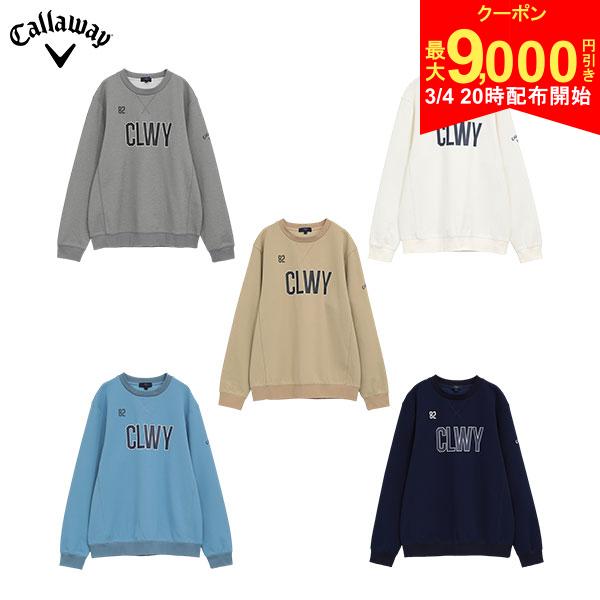 【4日20時開始!最大9,000円引きクーポン！】「決算セール特別価格」【送料無料】キャロウェイ C25217103 カノコダブルニットクルーネック スウェット