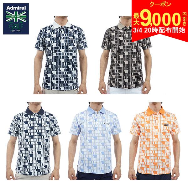 【4日20時開始!最大9,000円引きクーポン！】【送料無料】アドミラル ゴルフ ADMA406 ロゴモノグラム 半袖 ポロシャツ
