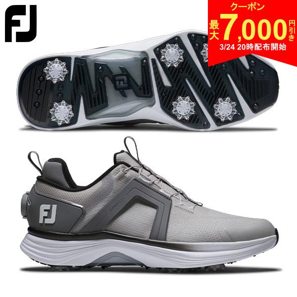 【24日20時開始!最大7,000円引きクーポン！】フットジョイ ハイパーフレックス ボア 55478 ソフトスパイク ゴルフシューズ グレー×ホワイト