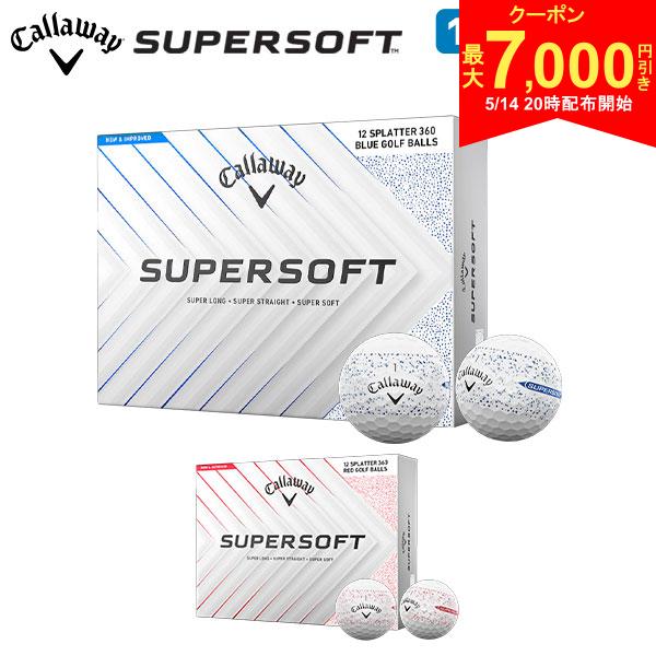 [Starts at 8 PM on the 14th! Up to 7,000 yen off coupon!][Free shipping] Callaway SUPERSOFT SPLATTER 360 Golf Balls 1 dozen/12 balls