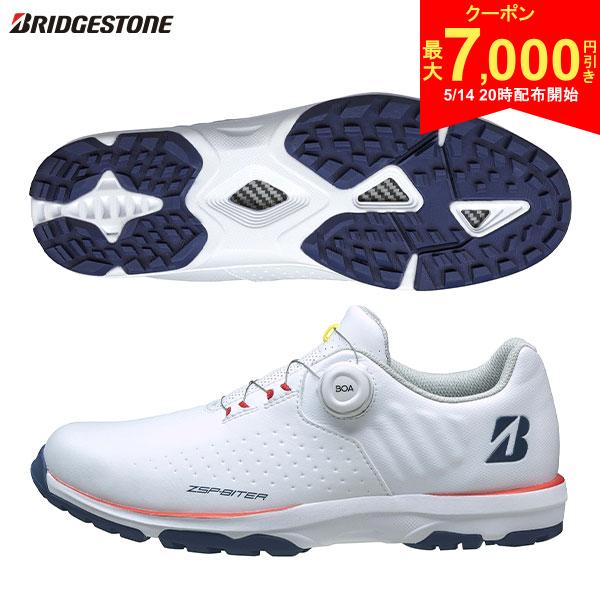[Starting at 8 PM on the 14th! Up to ¥7,000 off coupon!] Bridgestone Zero Spike Biter Light SH2505 Spikeless Golf Shoes White x Orange (WO)