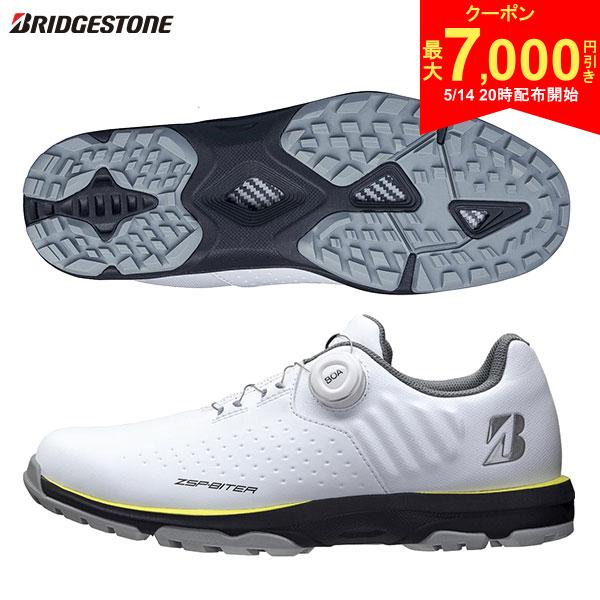 [Starting at 8 PM on the 14th! Up to ¥7,000 off coupon!] Bridgestone Zero Spike Biter Light SH2505 Spikeless Golf Shoes White x Yellow (WY)