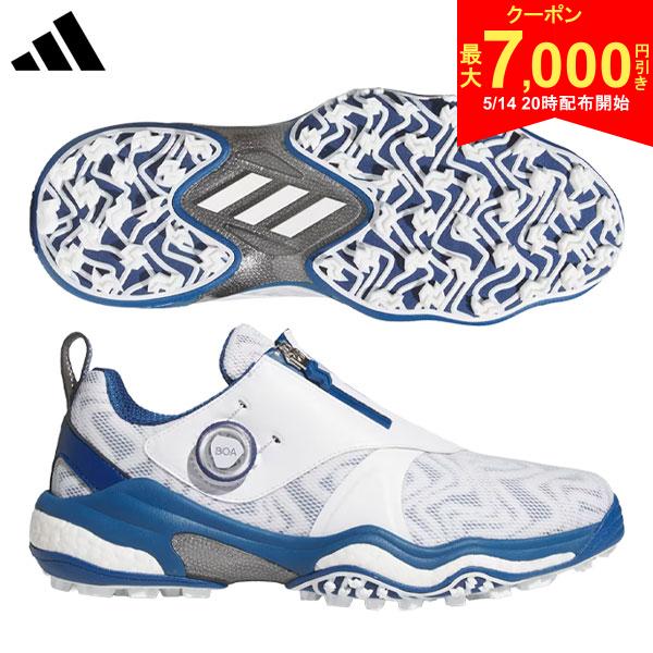 ADIDAS - 【14日20時開始!最大7,000円引きクーポン！】アディダス コードカオス 25 ボア スパイクレス ゴルフシューズ NKZ93 クラウドホワイト×ダスキーペトロール×アイアンメタリック(HQ0037)