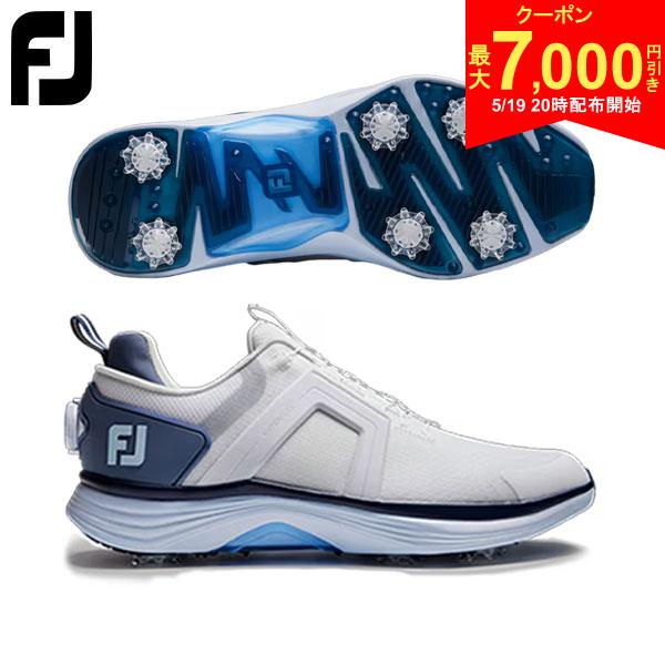 Footjoy - 【19日20時開始!最大7,000円引きクーポン！】フットジョイ ハイパーフレックス ボア 55480 スパイク ゴルフシューズ ホワイト×ブルー