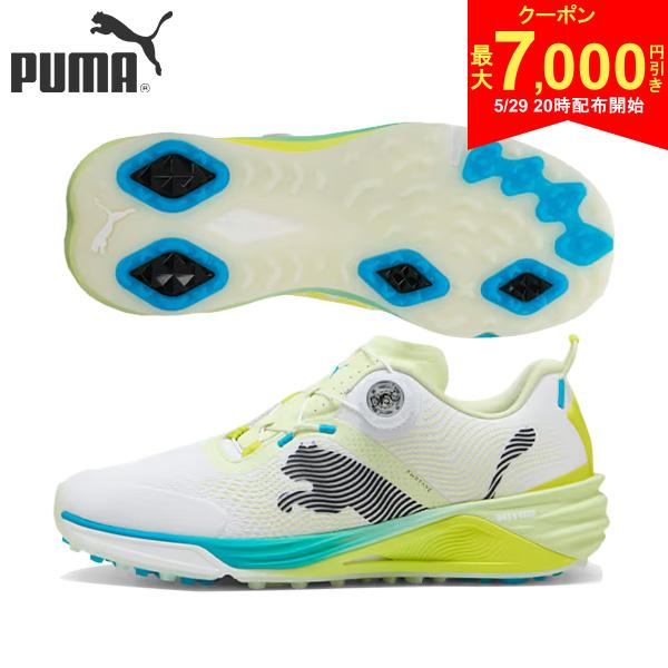 PUMA - 【29日20時開始!最大7,000円引きクーポン！】プーマ シャドウキャット ニトロ 2.0 ディスク スパイクレス ゴルフシューズ 312991 プーマホワイト×プーマブラック×アップルスプリッツ(05)