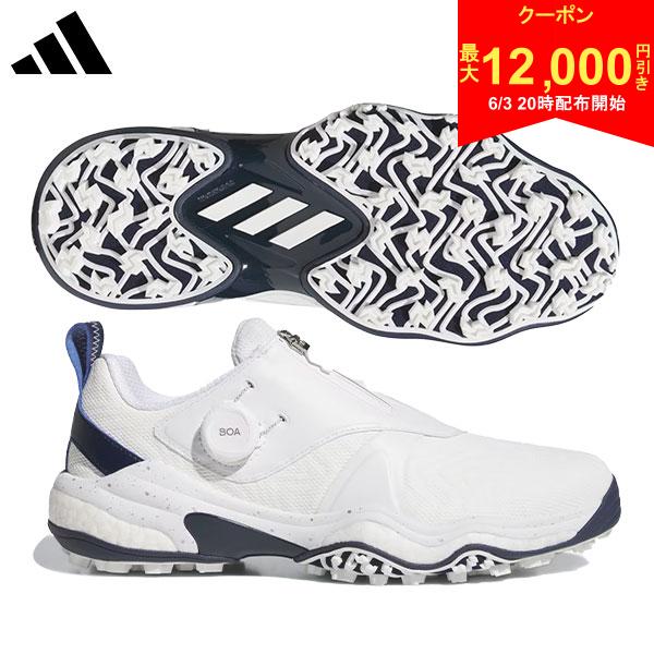 乐天商城 - 【3日20時開始!最大12,000円引きクーポン！】アディダス コードカオス 25 ボア スパイクレス ゴルフシューズ NKZ93 クラウドホワイト×シルバーメタリック×カレッジネイビー(IH8443)