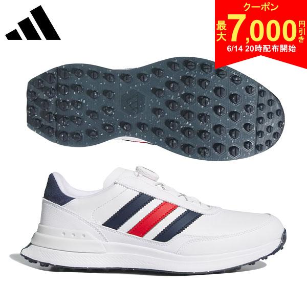 樂天商城 - 【14日20時開始!最大7,000円引きクーポン！】【送料無料】アディダス S2G 26 ボア スパイクレス ゴルフシューズ OPJ92 クラウドホワイト×カレッジネイビー×ベタースカーレット(JR1886)