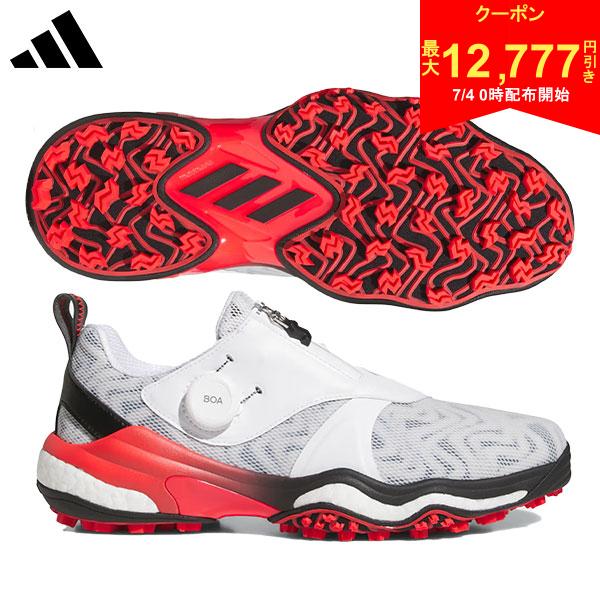 [Starts at 00:00 on the 4th! Up to ¥12,777 off coupon!][Free Shipping] adidas Codechaos 25 Boa Spikeless Golf Shoes NKZ93 Cloud White x Core Black x Lucid Red (IH8444)