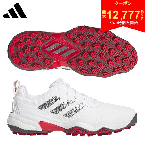 [Starting at 00:00 on the 4th! Up to ¥12,777 off coupon!] Adidas Codechaos 25 Spikeless Golf Shoes MDV41 Cloud White x Grey Five x Lucid Red (IH8448)