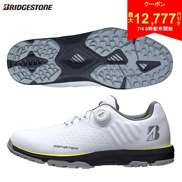 [Starting at 00:00 on the 4th! Up to ¥12,777 off coupon!] Bridgestone Zero Spike Biter Light SH2505 Spikeless Golf Shoes White x Yellow (WY)