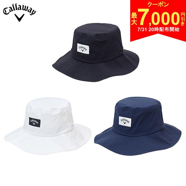 この商品の特徴即日出荷ブラック(1010)ホワイト(1030)ネイビー(1120)耐水圧20,000mm・透湿20,000gの高機能素材を使用したレインハット。後部のスピンドルゴムで簡単にサイズ調整が可能で、ベンチレーション付きなのでハット内の蒸れを防ぎ快適に着用できます。広めのツバが首の後ろまでしっかりカバーするデザインで、雨の日のゴルフも安心です。　・耐水圧：20,000mm・透湿性：20,000g/m2/24h・機能スベリ（吸汗速乾）・後スピンドル調整スペック素材ナイロン100%サイズ頭周り60cmカラーブラック(1010)ホワイト(1030)ネイビー(1120)原産国中国発売日：2025年帽子 レインキャップ レインハット