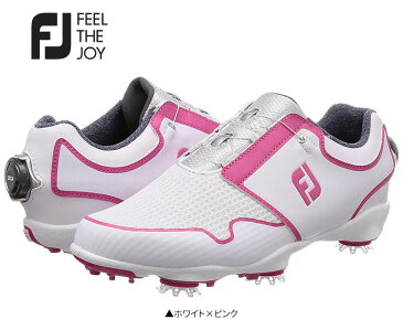 【レディース】 フットジョイ ゴルフ FJ スポーツ TF ボア 96209 ゴルフシューズ ホワイト×ピンク FootJoy WT×PI【フットジョイ】【ゴルフシューズ】