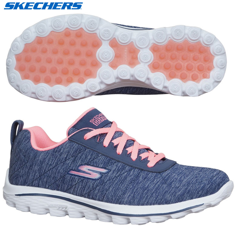 【レディース】 スケッチャーズ ゴルフ ゴーウォークスポーツ 17008 スパイクレス ゴルフシューズ ネイビー×ピンク SKECHERS GO WALK SPORT