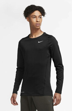 【送料無料】 ナイキ プロ ウォーム CV3047 ロングスリーブ クルー トップ インナー ブラック×ホワイト NIKE