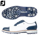 フットジョイ 53929 ドライジョイズ プレミア ターロウ レース ゴルフシューズ ホワイト×ネイビー FOOTJOY J PREMIERE TARLOW LACE