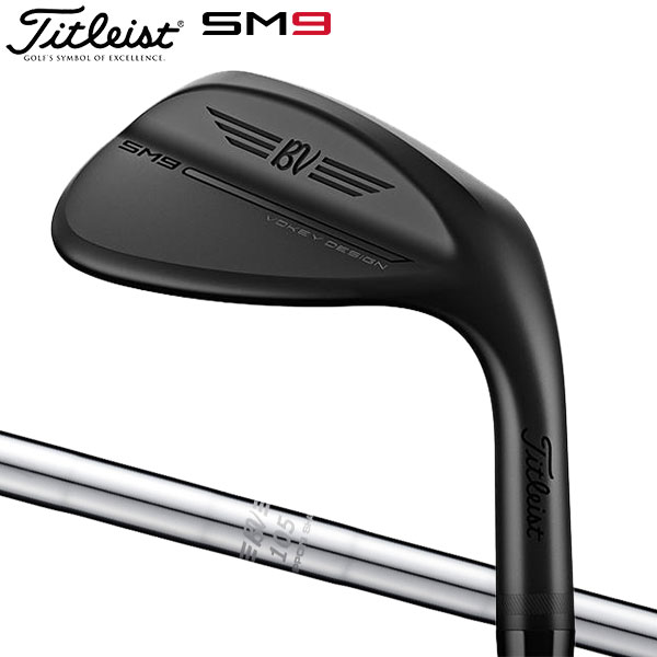 タイトリスト ゴルフ ボーケイデザイン SM9 ジェットブラック ウェッジ BV105 スチールシャフト TITLEIST VOKEY DESIGN スピンミルド【あす楽対応】