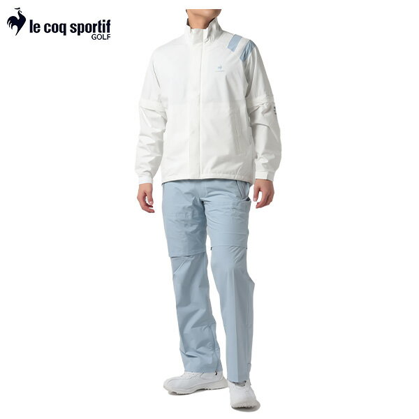 【送料無料】ルコック ゴルフ QGMTJH00W ストレッチ レインウェア 上下セット ホワイト(WH00)