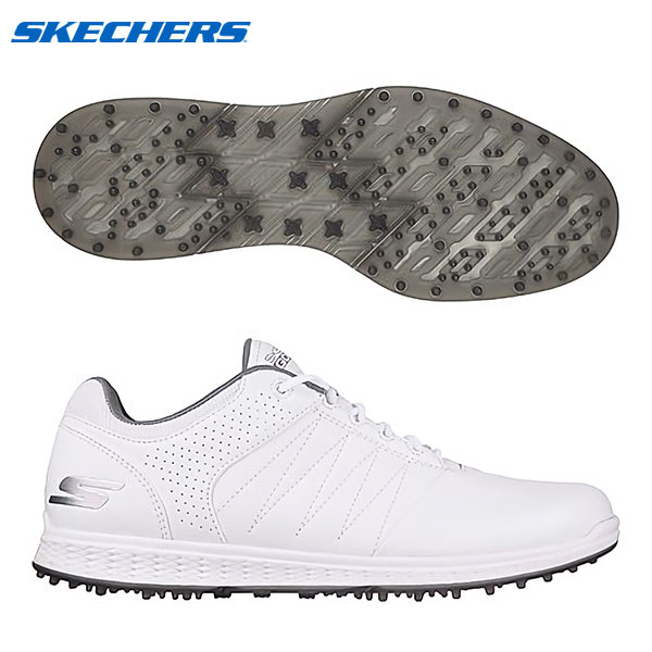 【送料無料】スケッチャーズ 54545 GO GOLF PIVOT スパイクレス ゴルフシューズ ホワイト×グレー SKECHERS