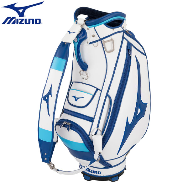 ミズノ ミズノ Tour Staff 5LJC222101 カート キャディバッグ ホワイトxブルー ツアースタッフ ゴルフバッグ MIZUNO