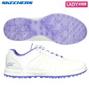【レディース/送料無料】スケッチャーズ 123009 GO GOLF PIVOT スパイクレス ゴルフシューズ ホワイト×パープル(WPR) SKECHERS